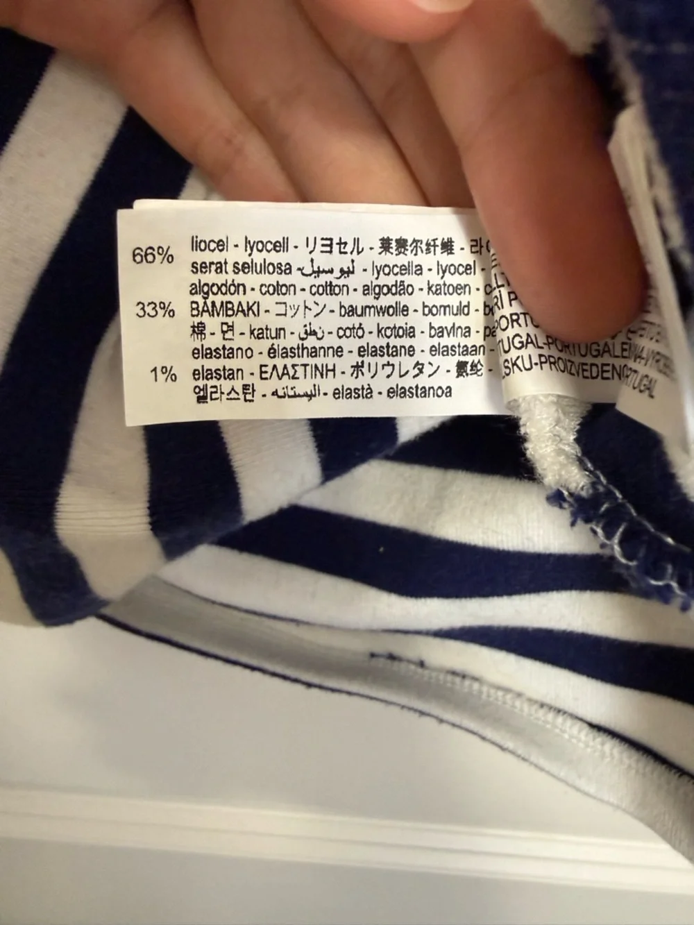 Zara Navy and White Striped Cropped Top in size M - Picture 6 of 8
